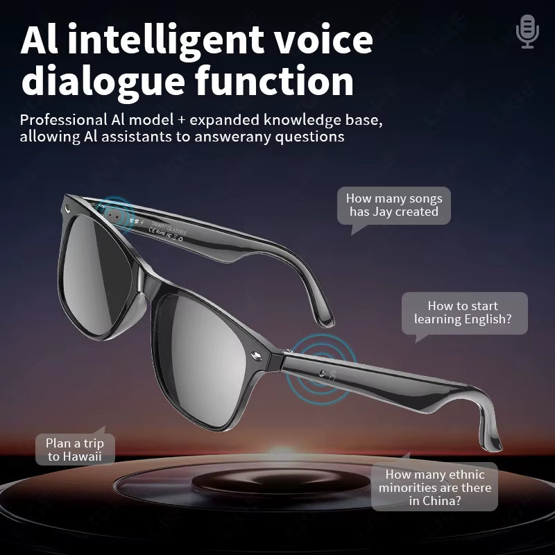 2025 AI Smart Glasses AI Intelnt Voice Video Real-Time Translation AI Conversation Q&A AI Intelnt Translation Women Men
