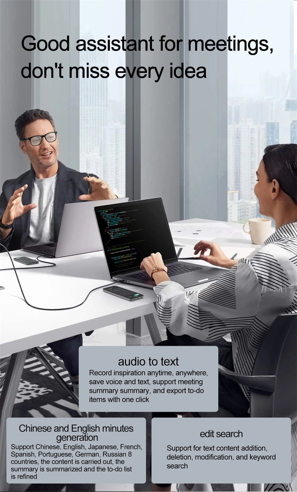 2025 AI Smart Glasses AI Intelnt Voice Video Real-Time Translation AI Conversation Q&A AI Intelnt Translation Women Men
