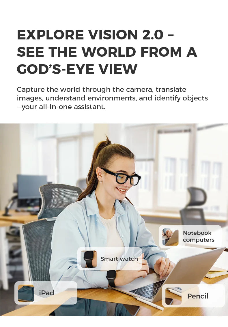 AI-Powered HD 1080P Smart Glasses with Polarized Lenses and Integrated Mini Camera for Sports and Surveillance Recording