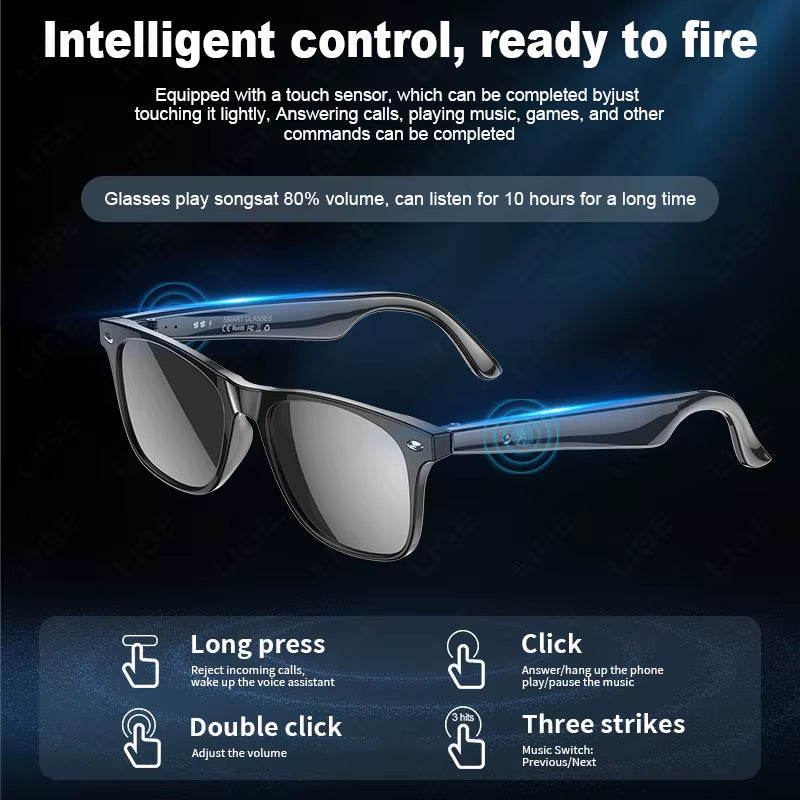 2025 AI Smart Glasses AI Intelnt Voice Video Real-Time Translation AI Conversation Q&A AI Intelnt Translation Women Men